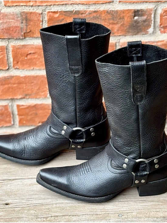 Ariat Shoes - Ariat Women’s Black Leather Hollywood Harness Biker Cowboy Boots 7B NEW